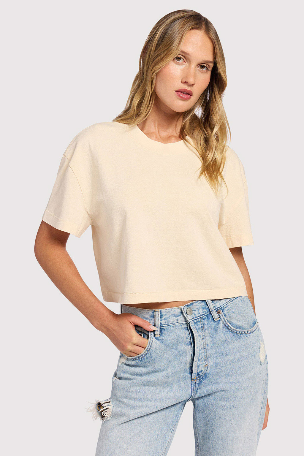 Vintage Cotton Cropped Tee