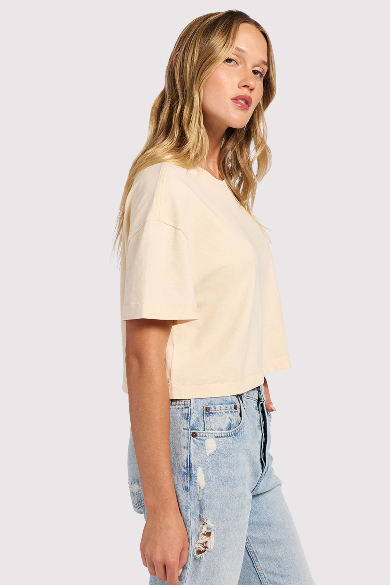 Vintage Cotton Cropped Tee | Women's Cropped T-Shirt – Relaxed