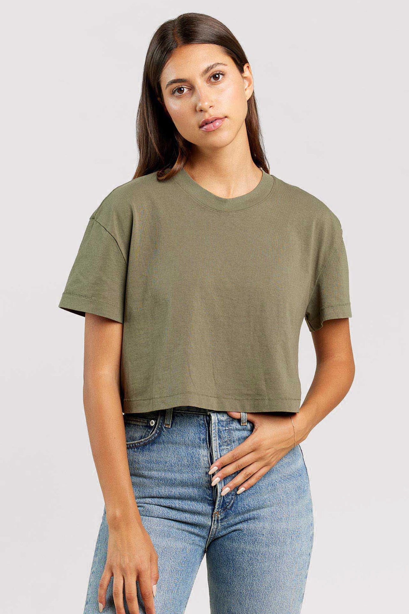Vintage Cotton Cropped Tee | Women's Cropped T-Shirt – Relaxed