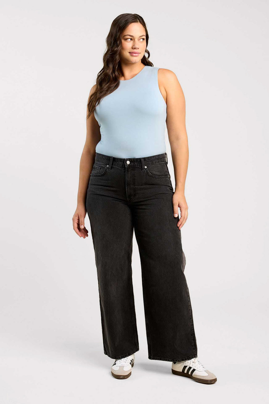 Cotton Stretch Classic Crewneck Tank Bodysuit