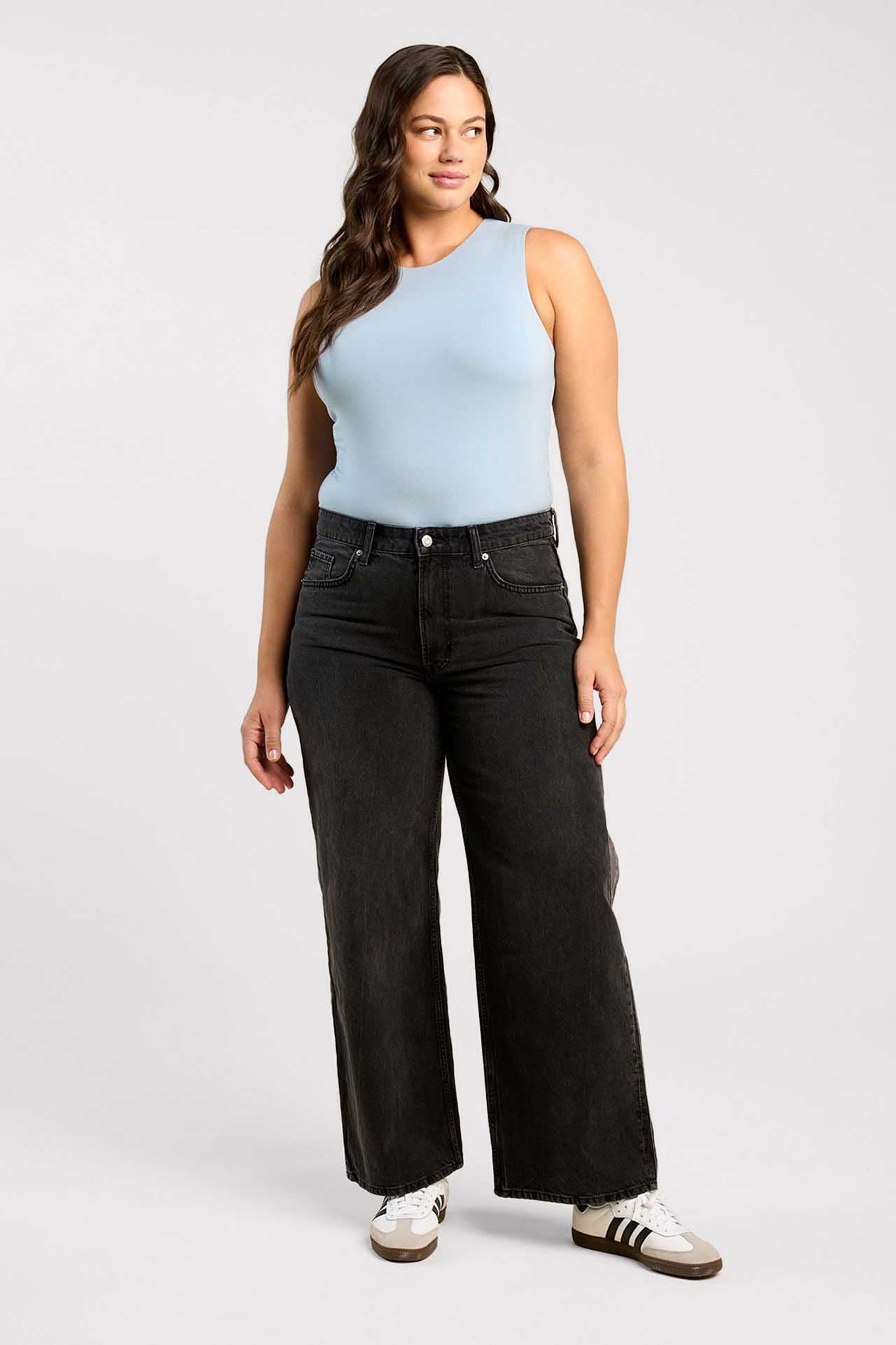 Cotton Stretch Classic Crewneck Tank Bodysuit