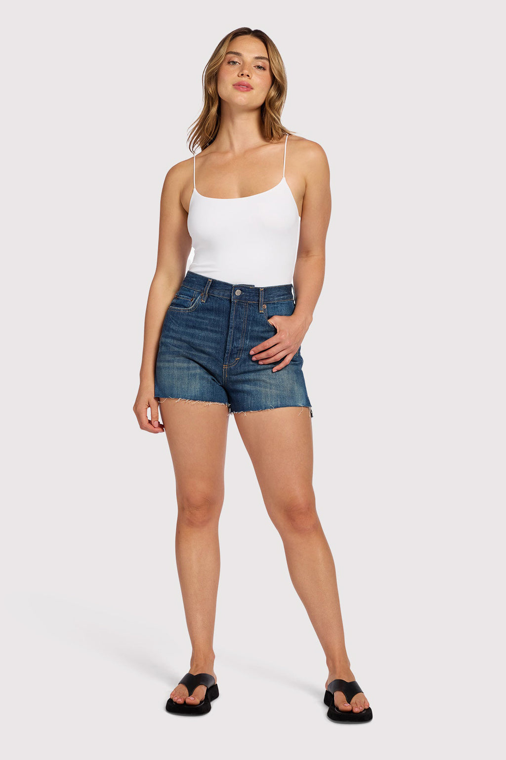 Color:White | Cami Bodysuit