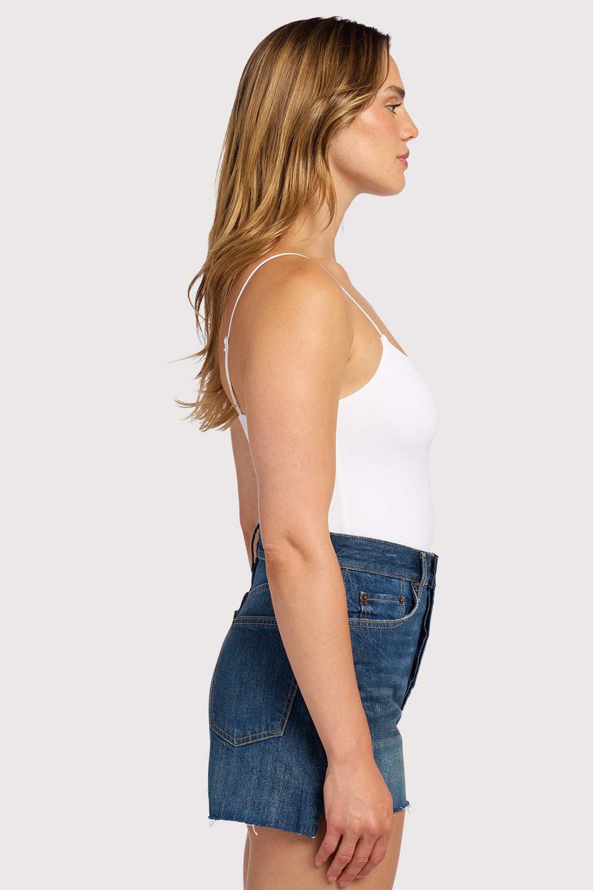 Color:White | Cami Bodysuit