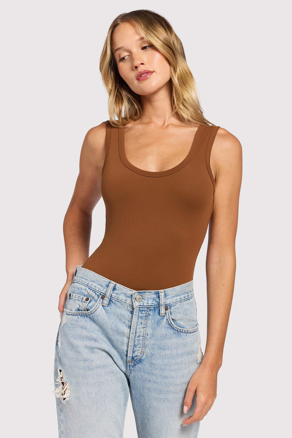 Seamless Scoop Tank Bodysuit