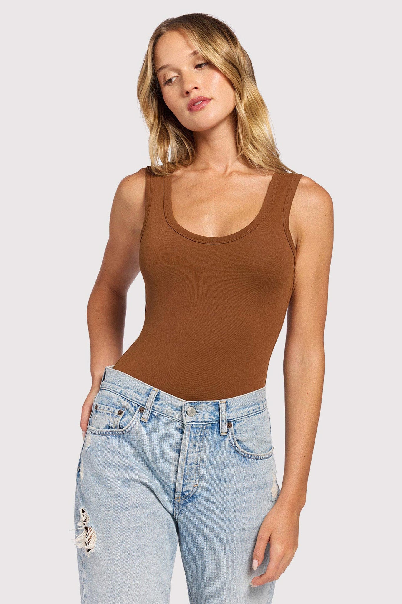 Seamless Scoop Tank Bodysuit