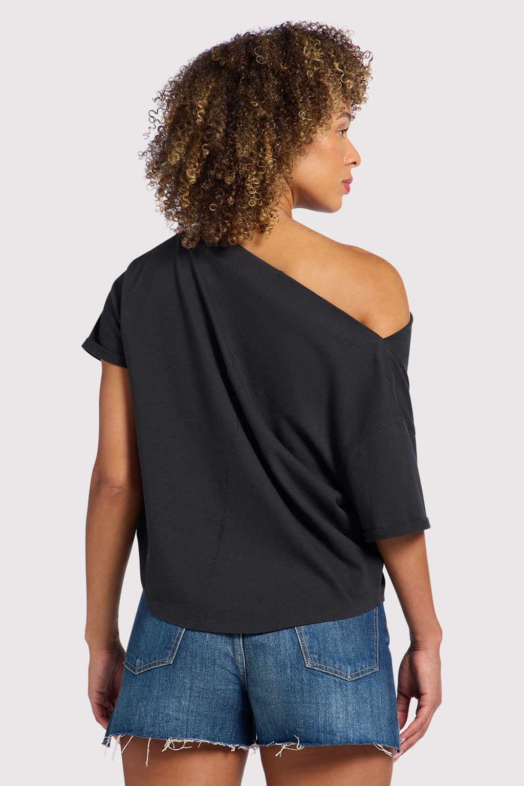 Vintage Cotton Off The Shoulder T-Shirt