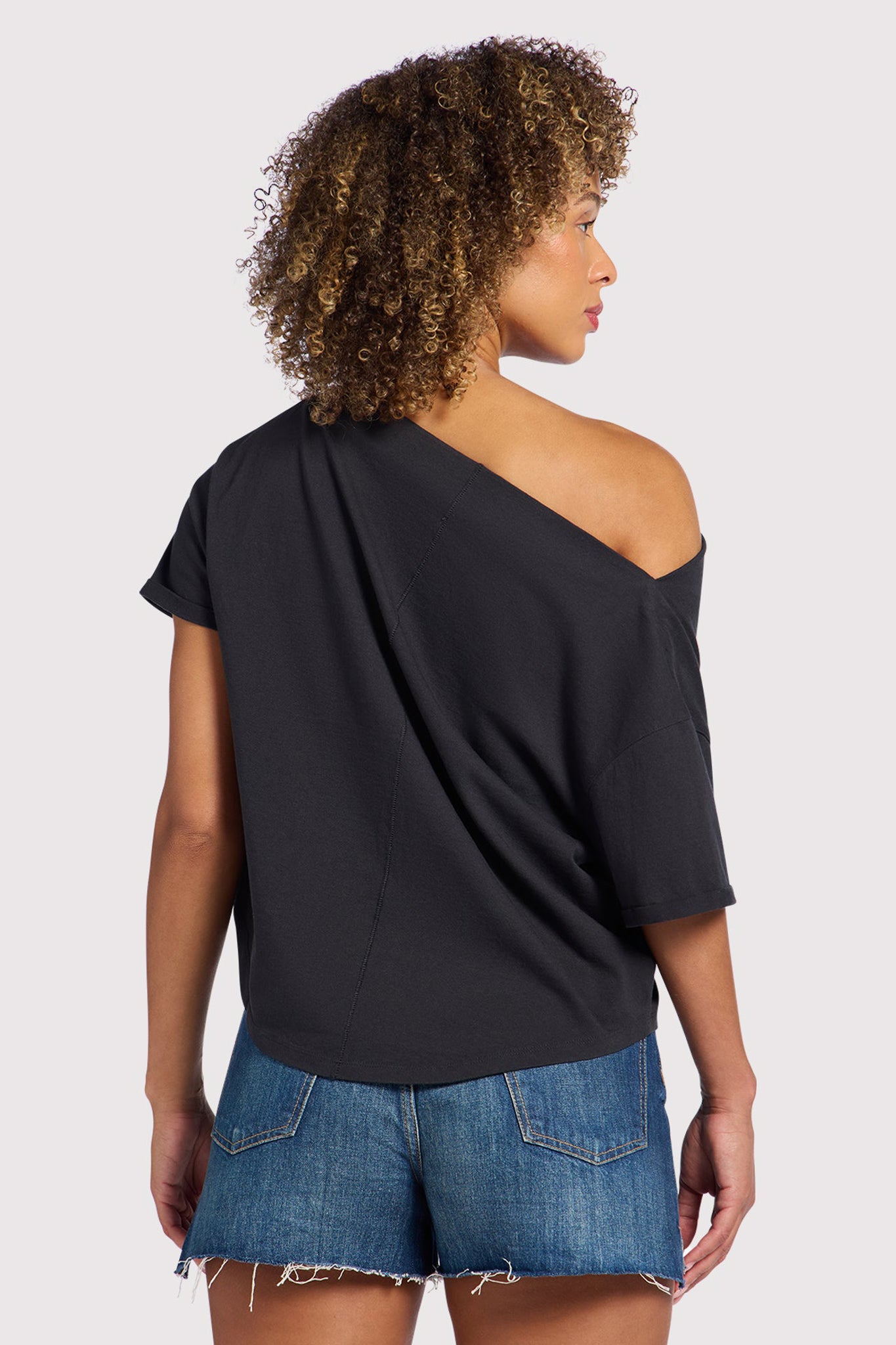 Vintage Cotton Off The Shoulder T-Shirt