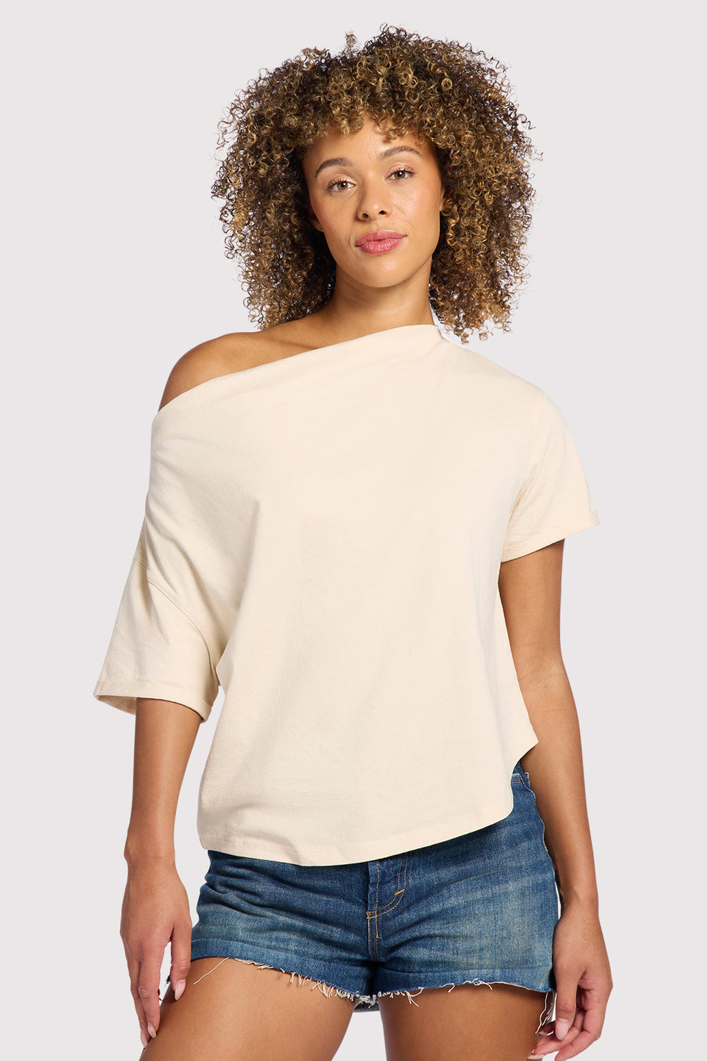 Vintage Cotton Off The Shoulder T-Shirt