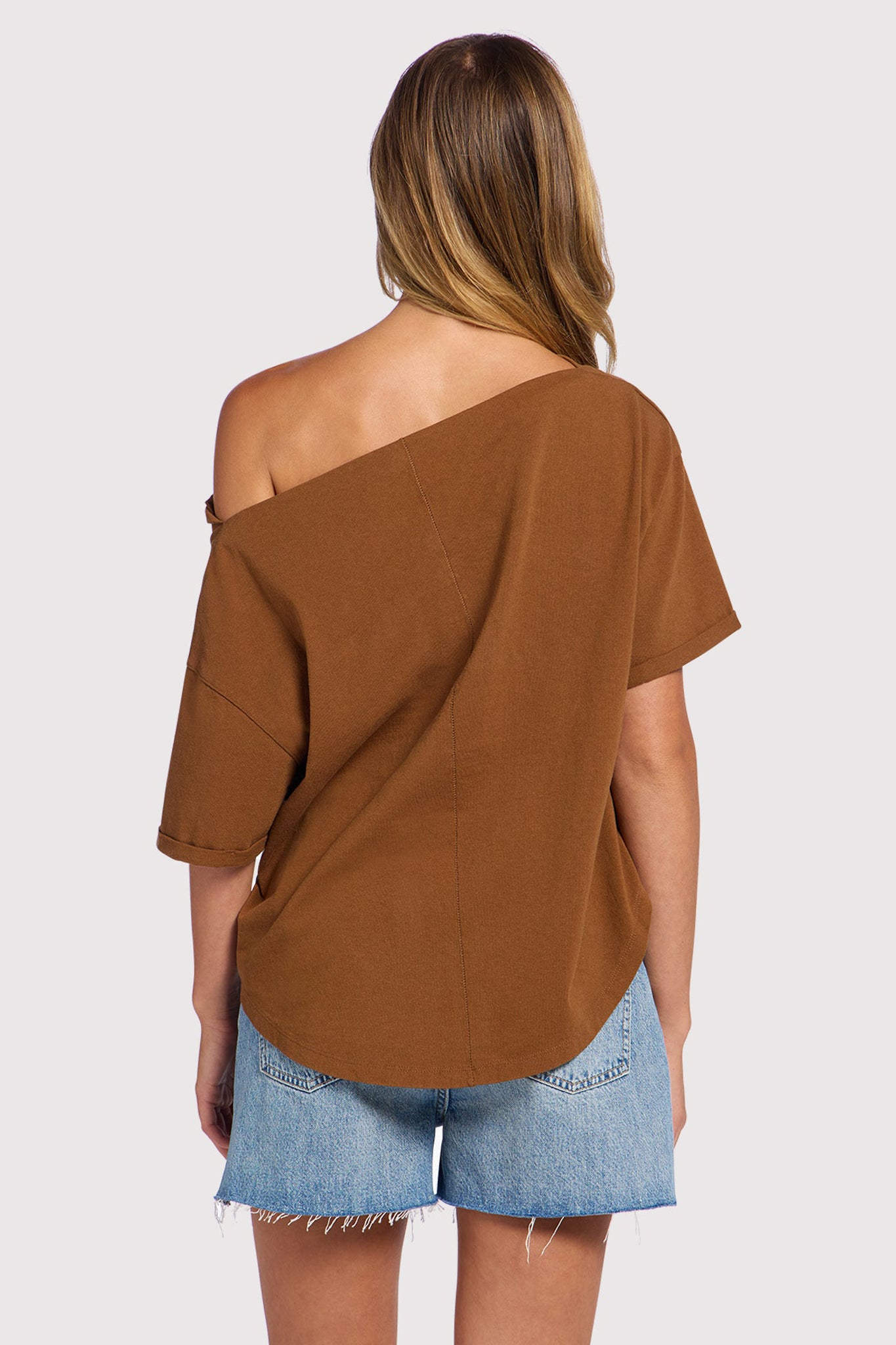 Vintage Cotton Off The Shoulder T-Shirt