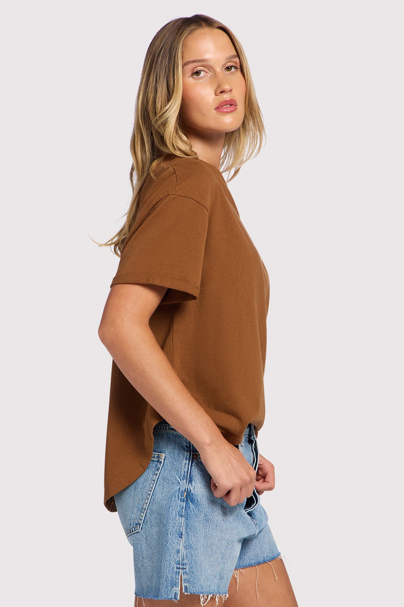 Vintage Cotton Off The Shoulder T-Shirt