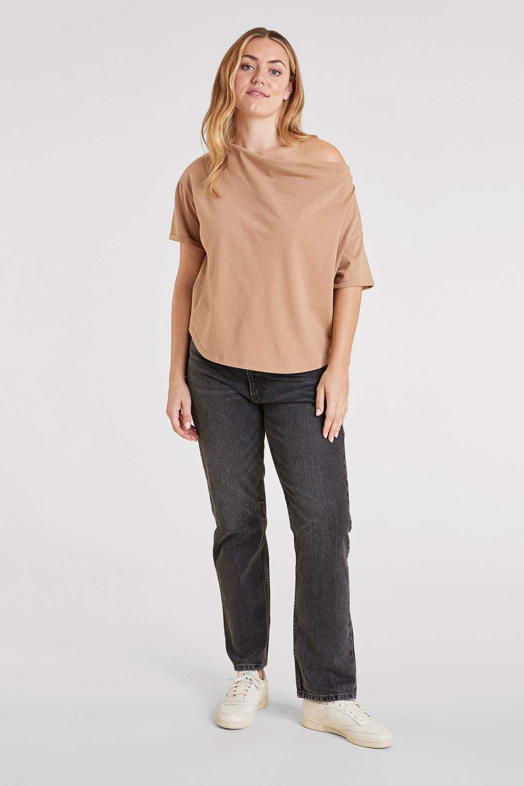 Vintage Cotton Off The Shoulder T-Shirt