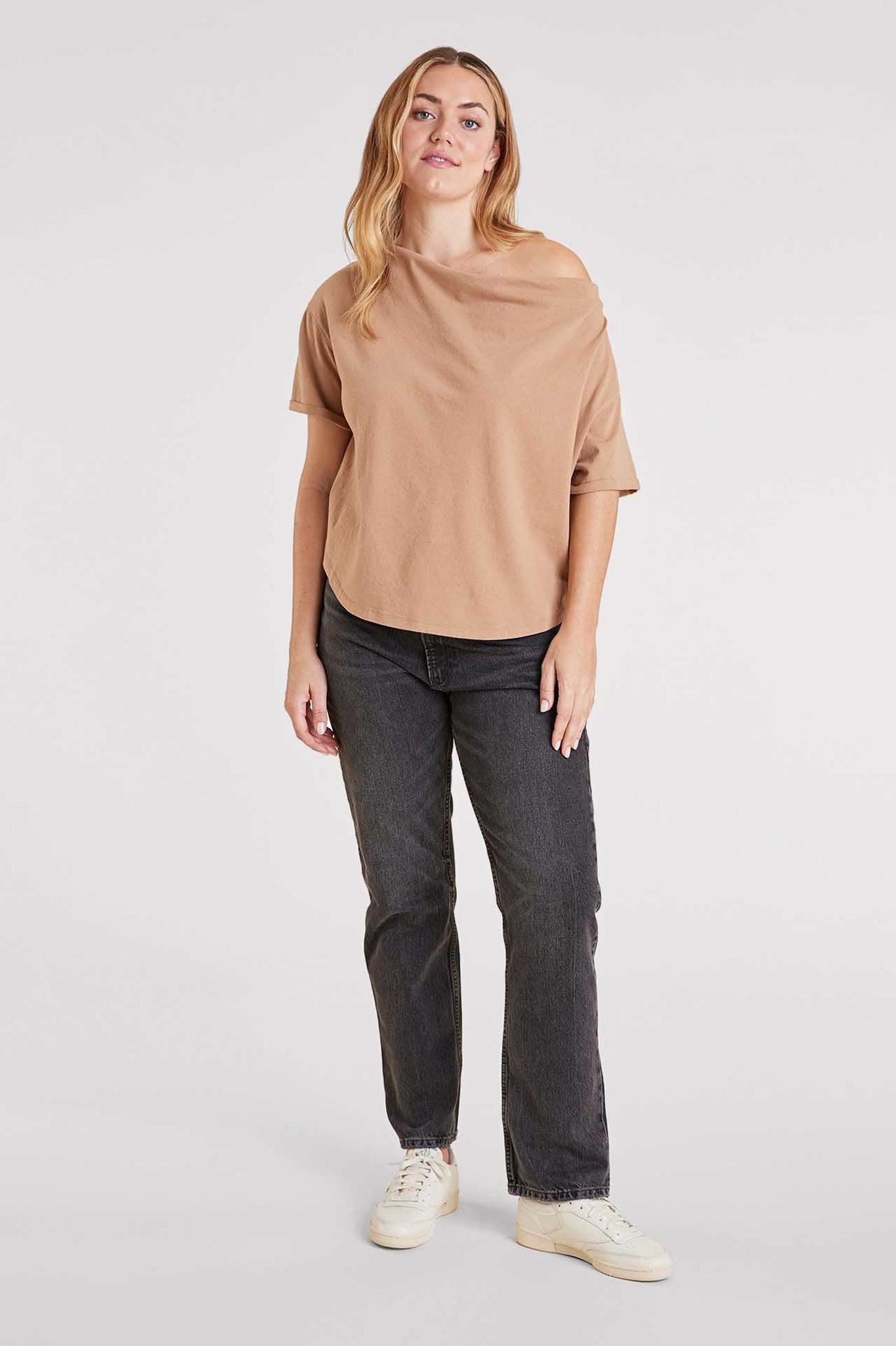 Vintage Cotton Off The Shoulder T-Shirt