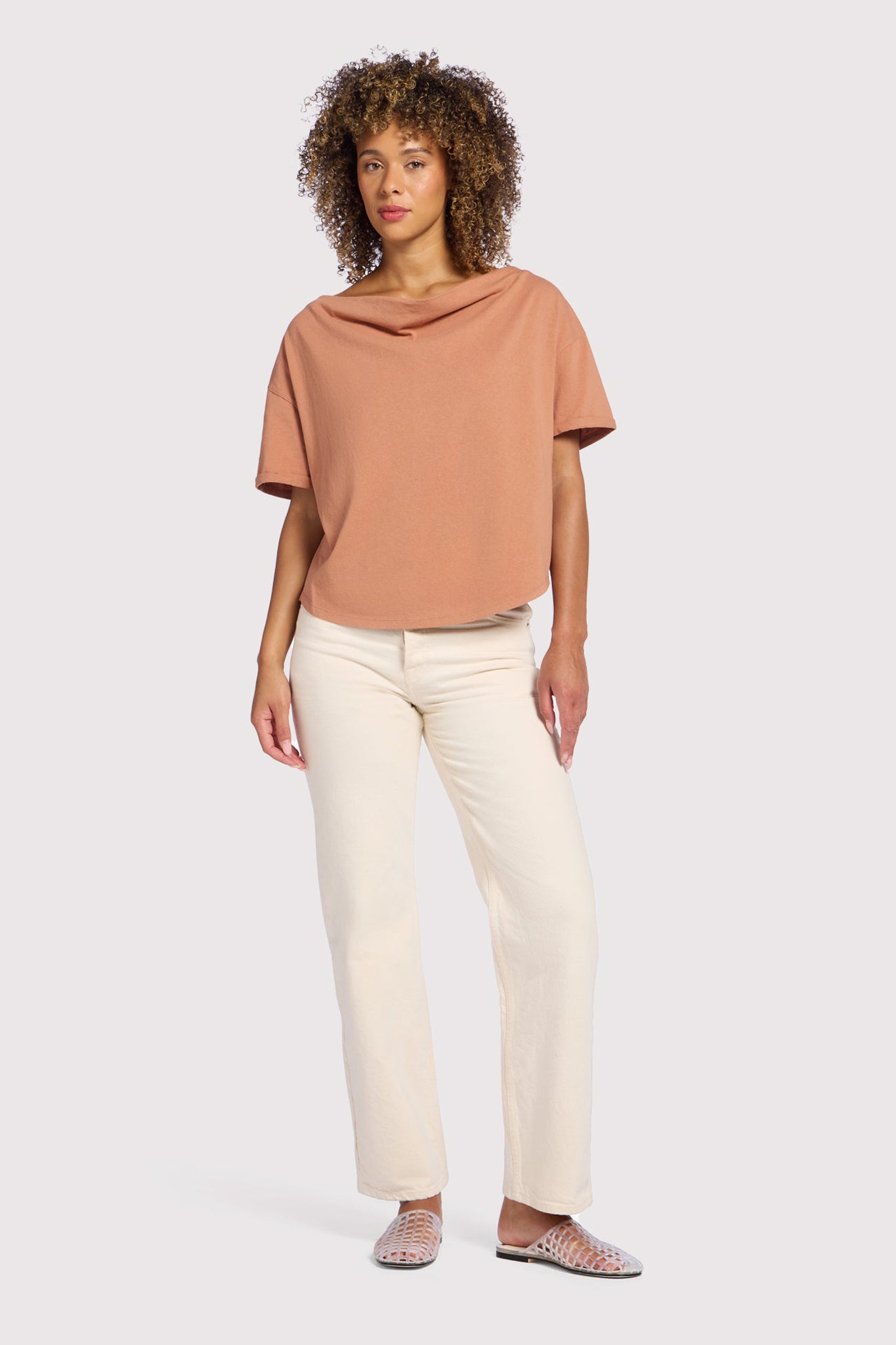 Vintage Cotton Off The Shoulder T-Shirt