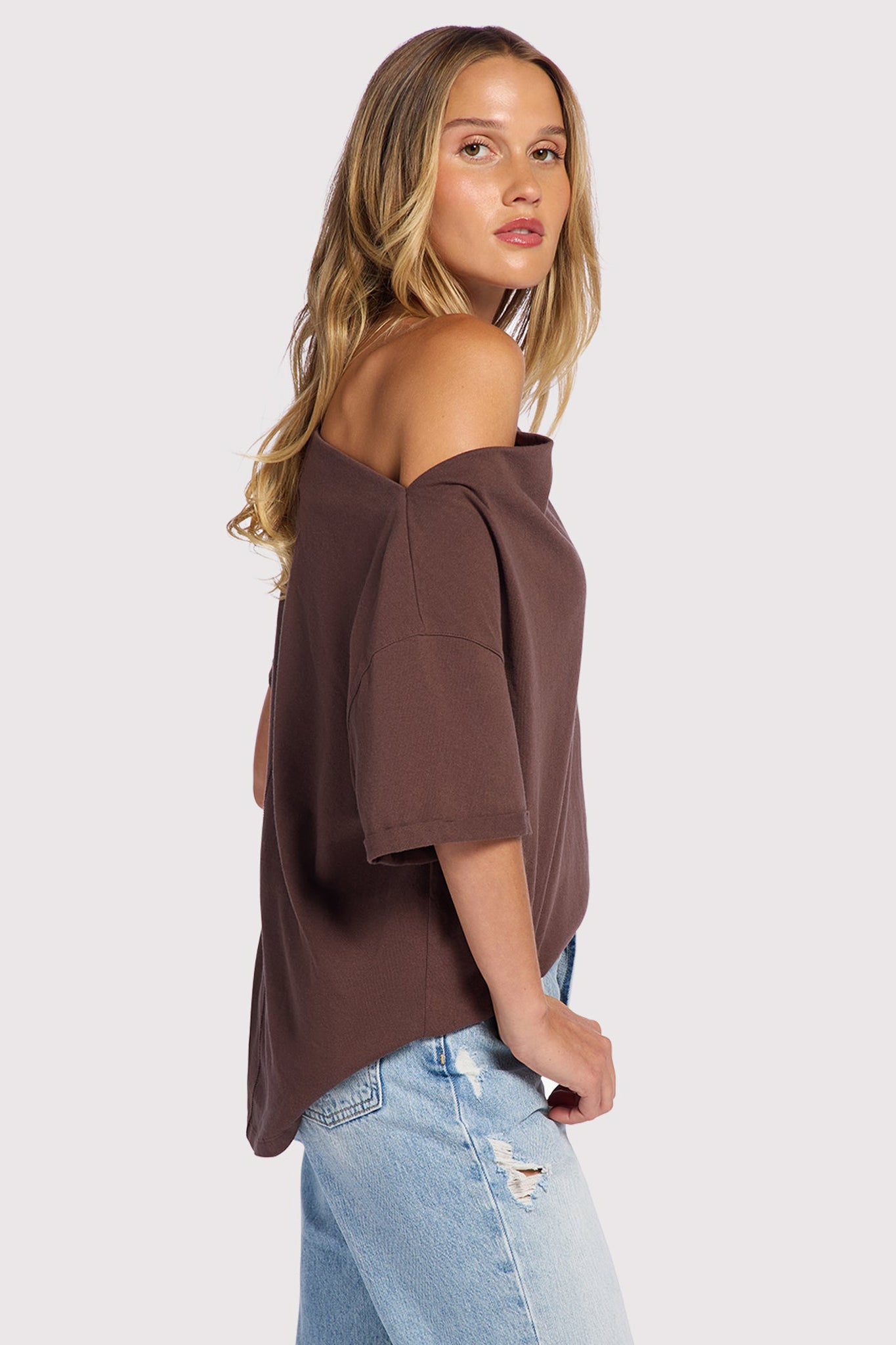 Vintage Cotton Off The Shoulder T-Shirt | Women's Off Shoulder Top