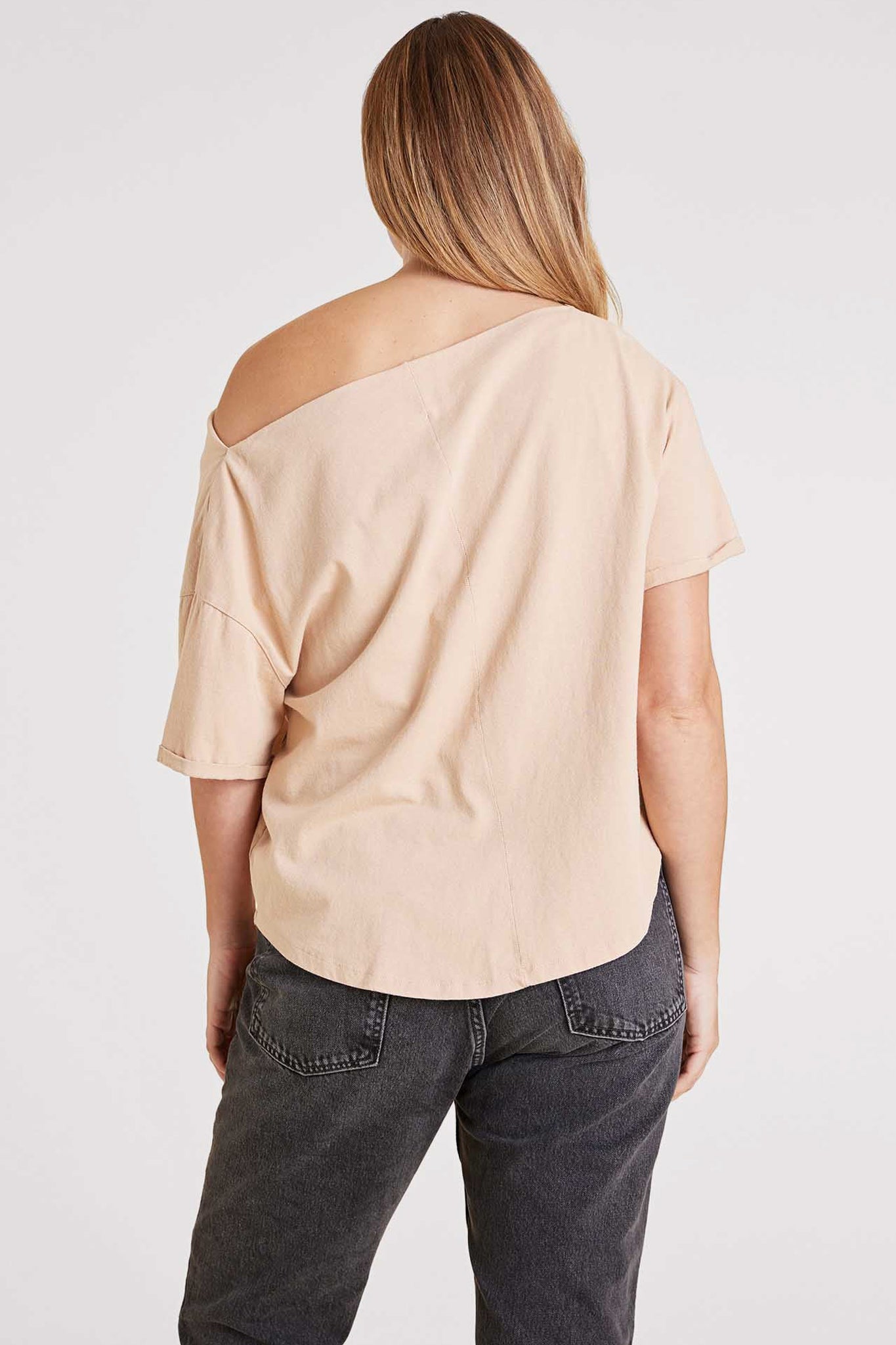 Vintage Cotton Off The Shoulder T-Shirt