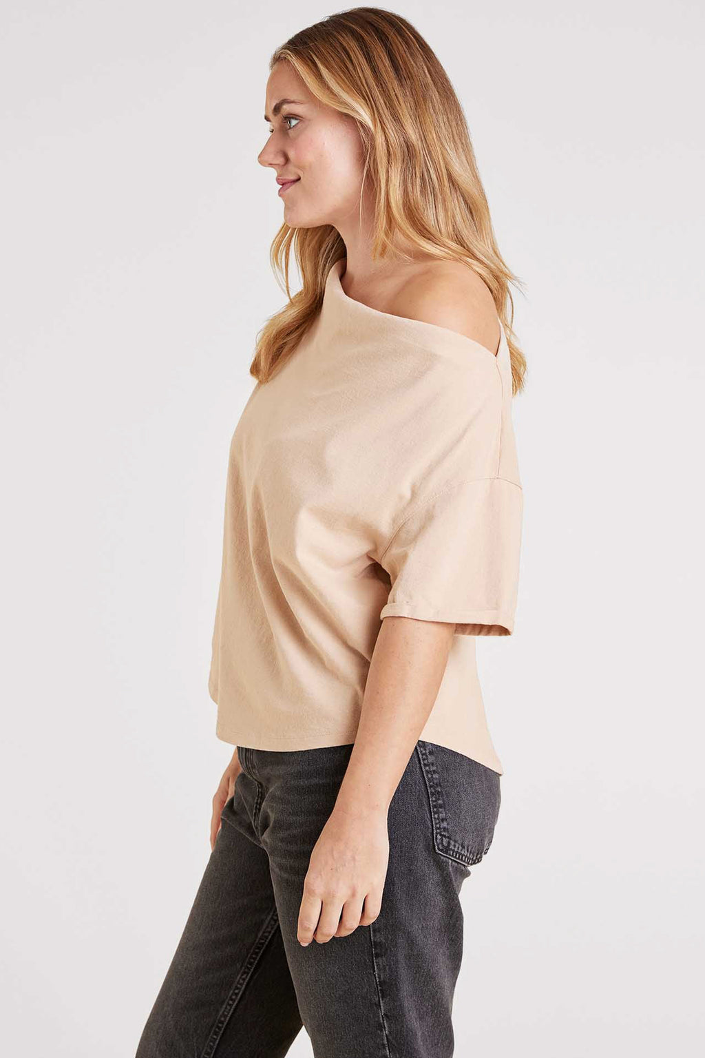 Vintage Cotton Off The Shoulder T-Shirt
