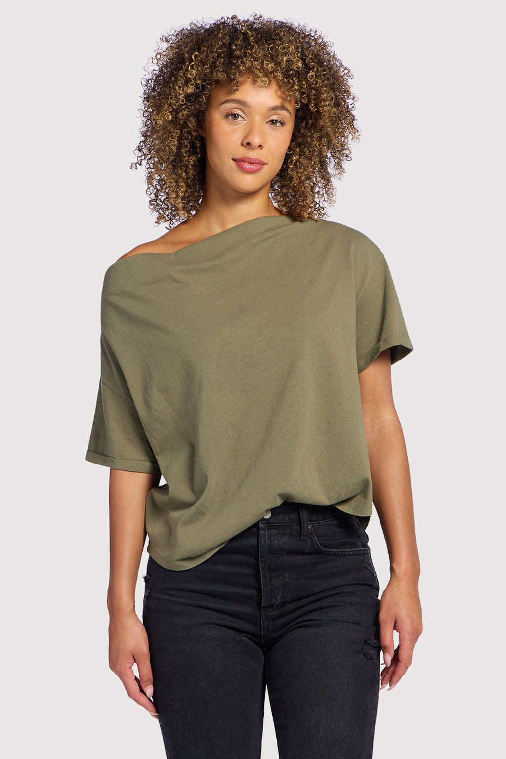 Vintage Cotton Off The Shoulder T-Shirt