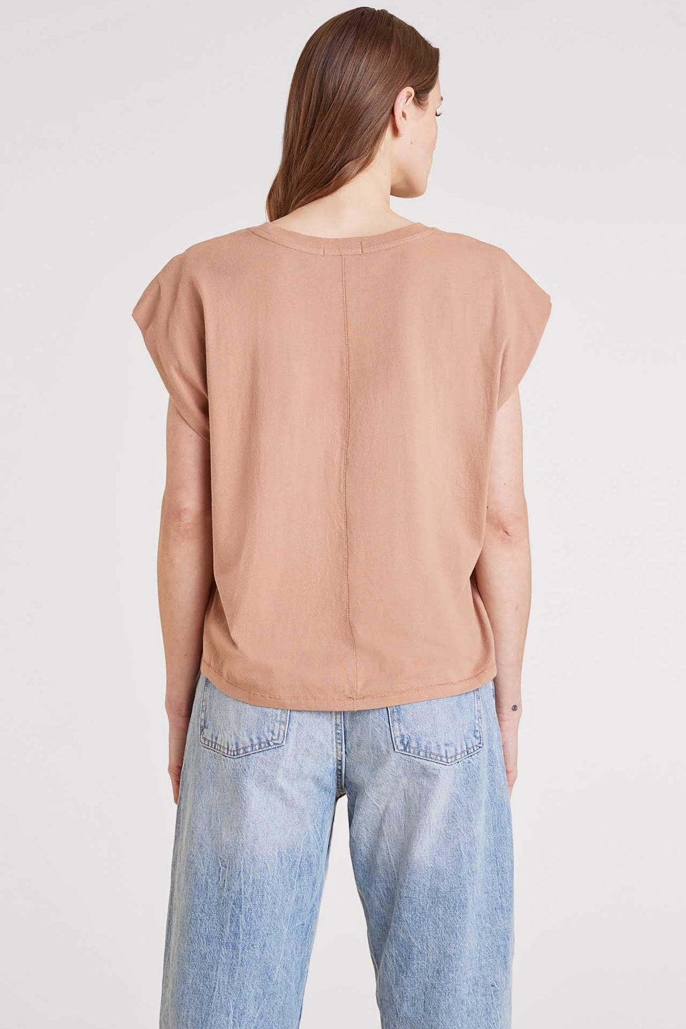 nuuds muscle tee – jersey knit fabric womens cotton t-shirts basic tees tops for women