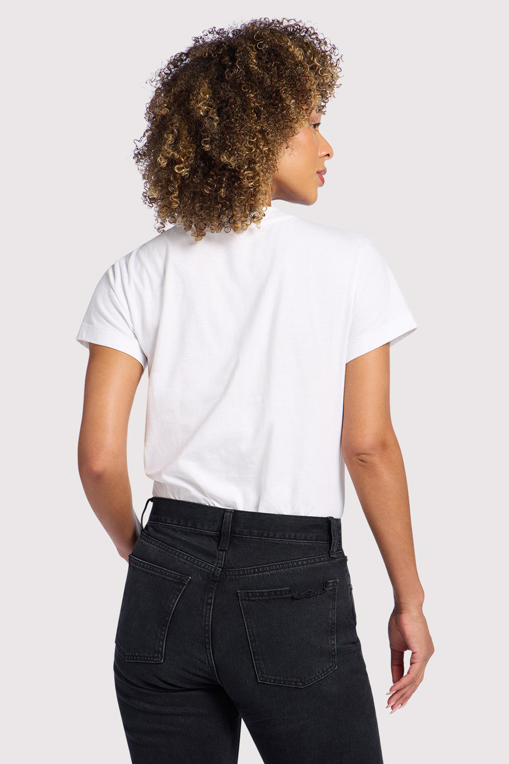 Color:White | Soft Cotton Everyday T-Shirt Bodysuit