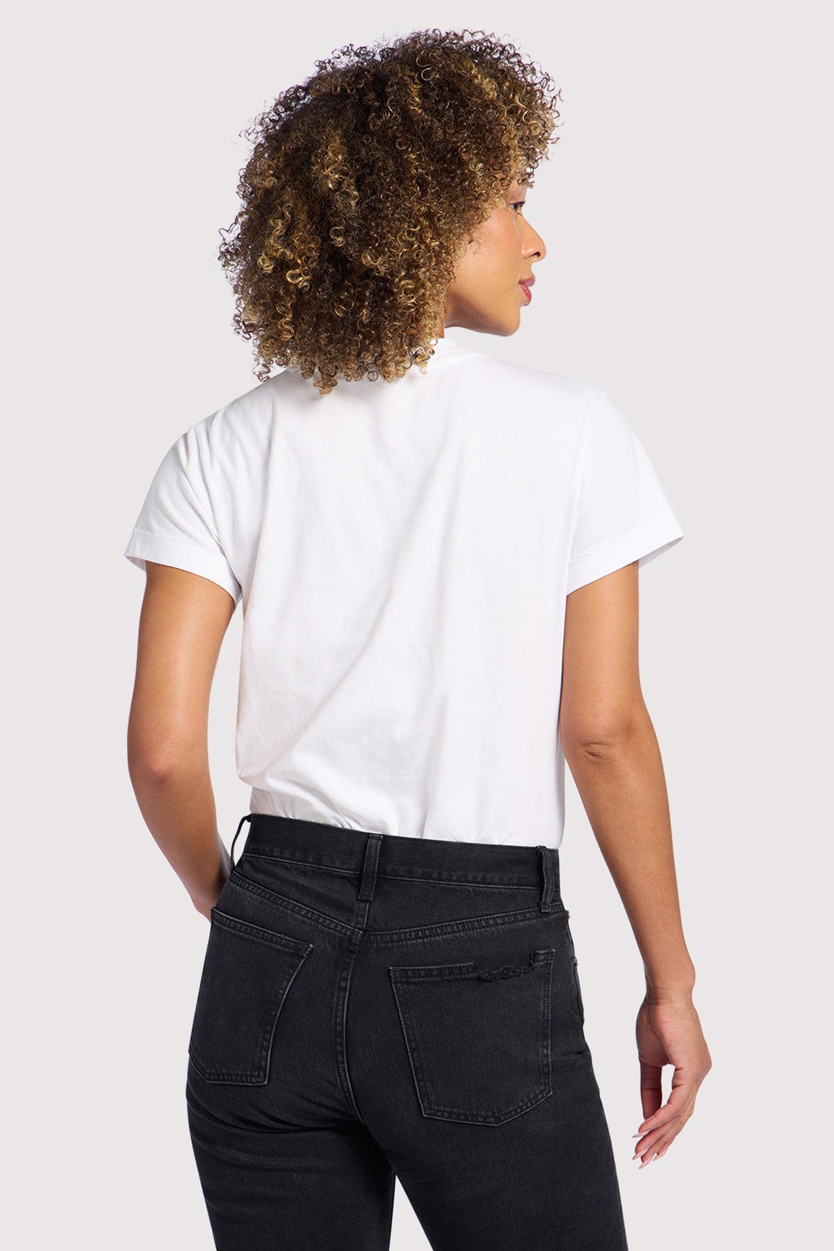 Color:White | Soft Cotton Everyday T-Shirt Bodysuit