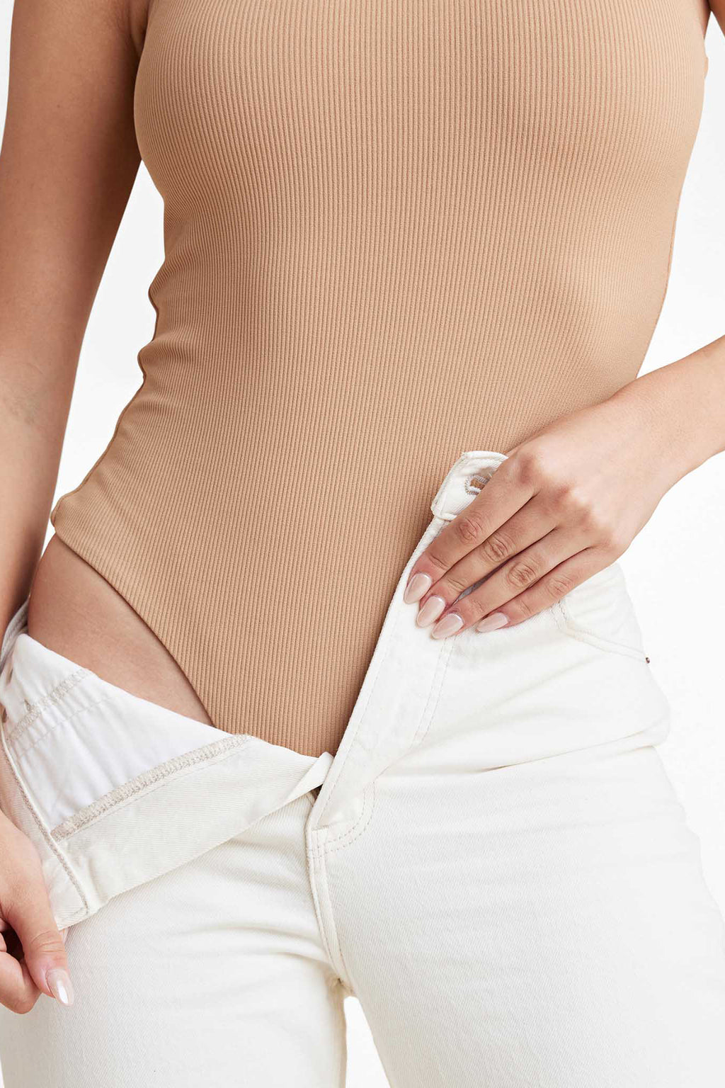 Ribbed Crewneck Tank Bodysuit