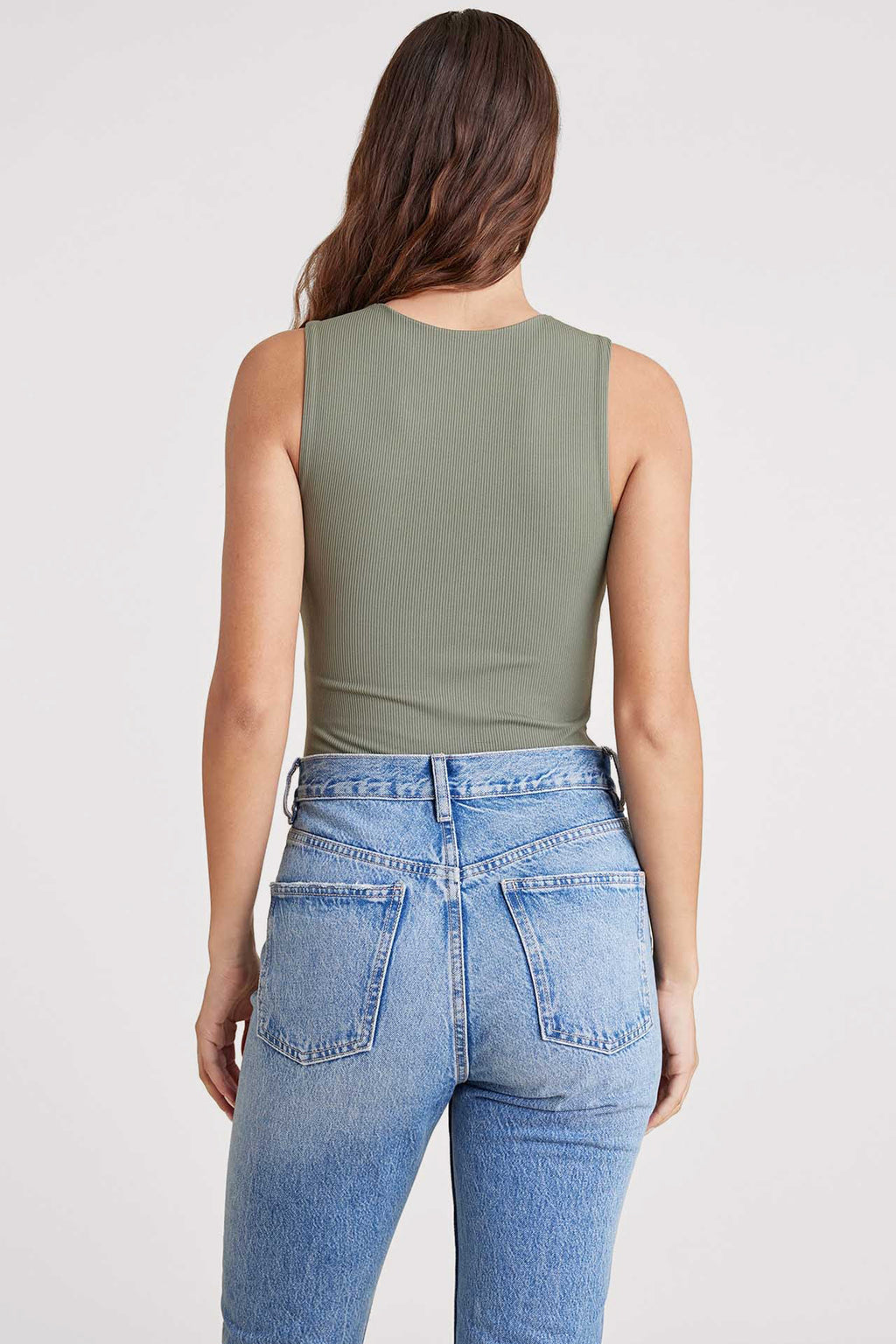 Ribbed Crewneck Tank Bodysuit