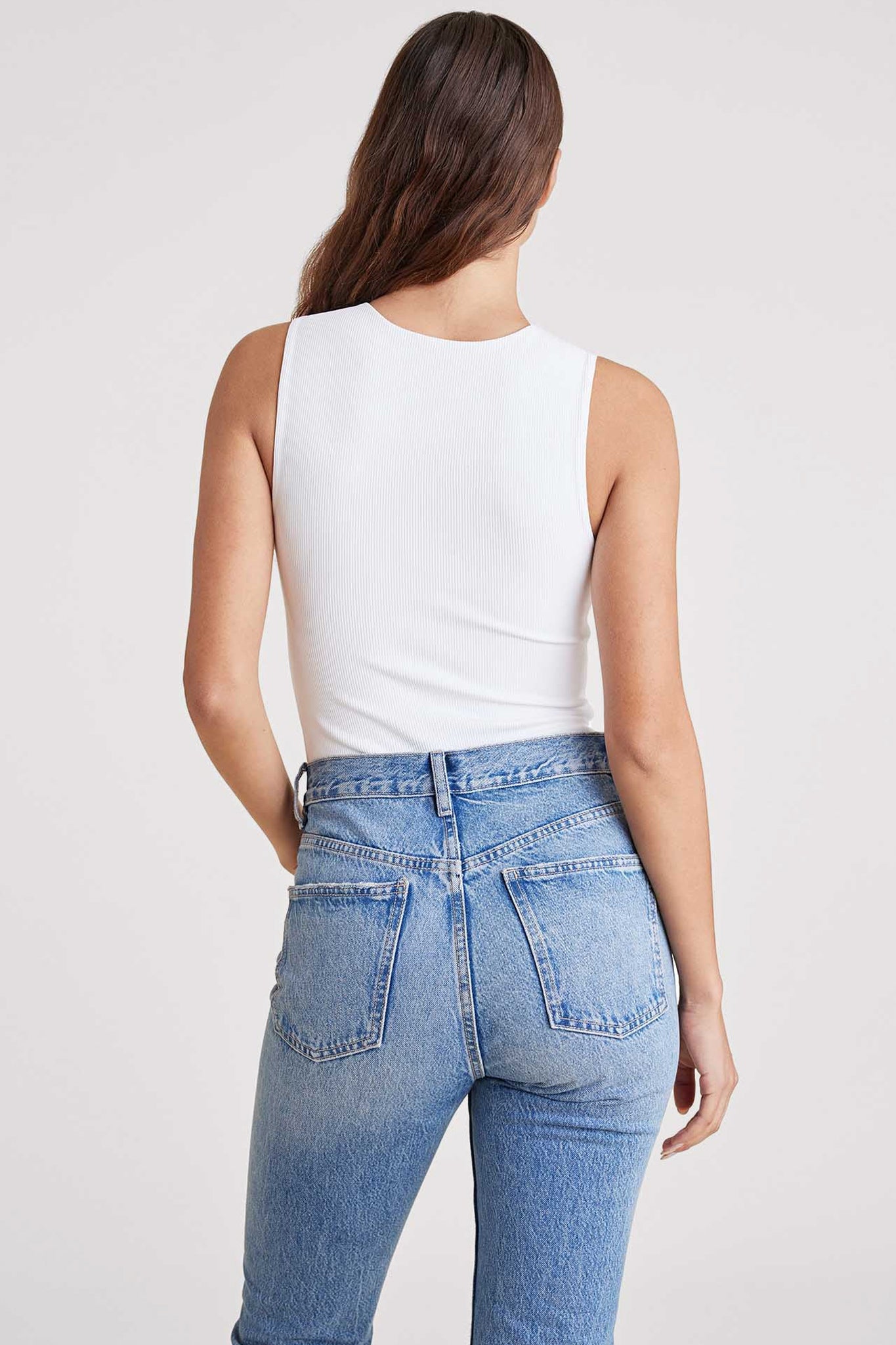 Ribbed Crewneck Tank Bodysuit