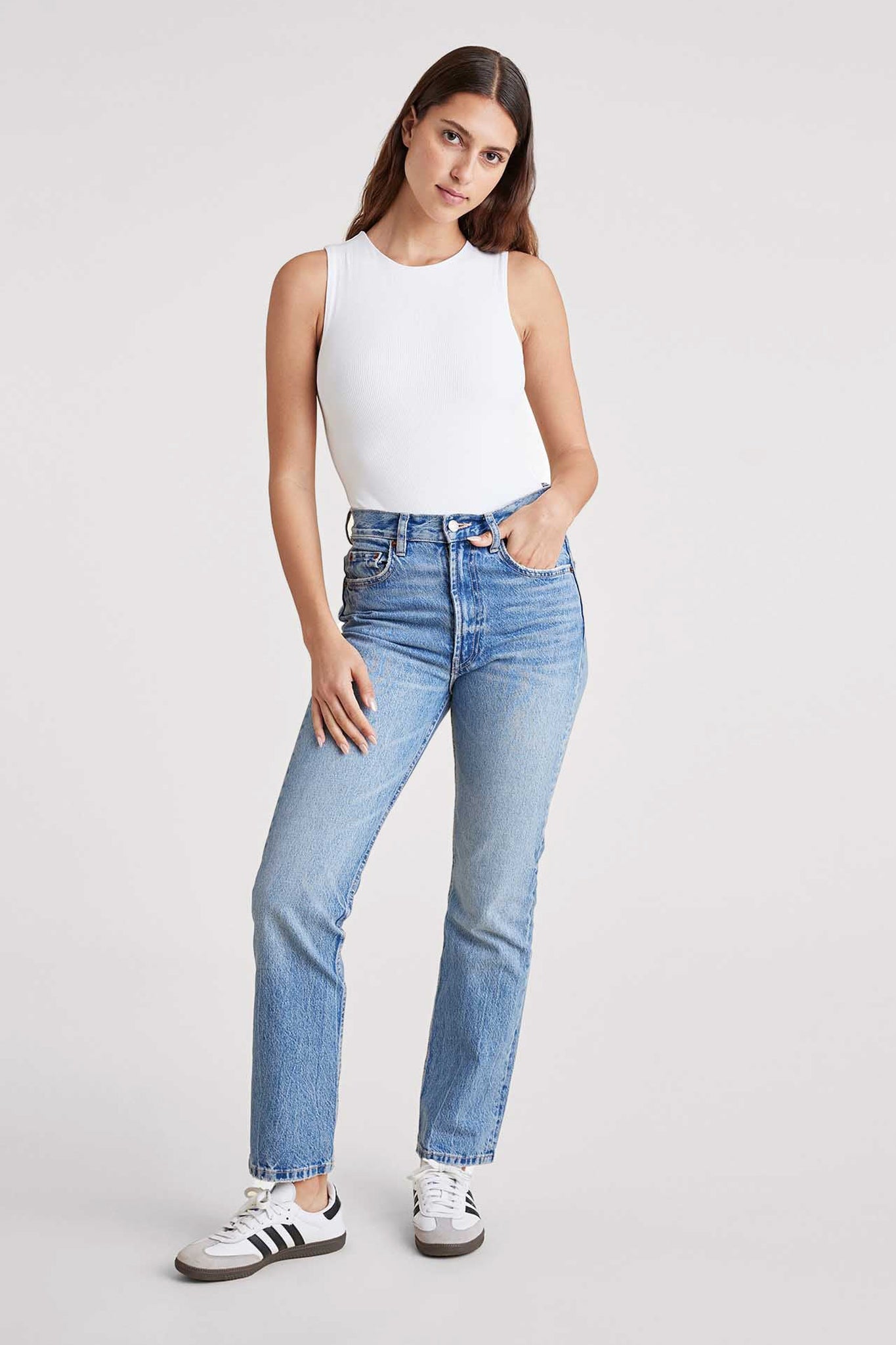 Ribbed Crewneck Tank Bodysuit