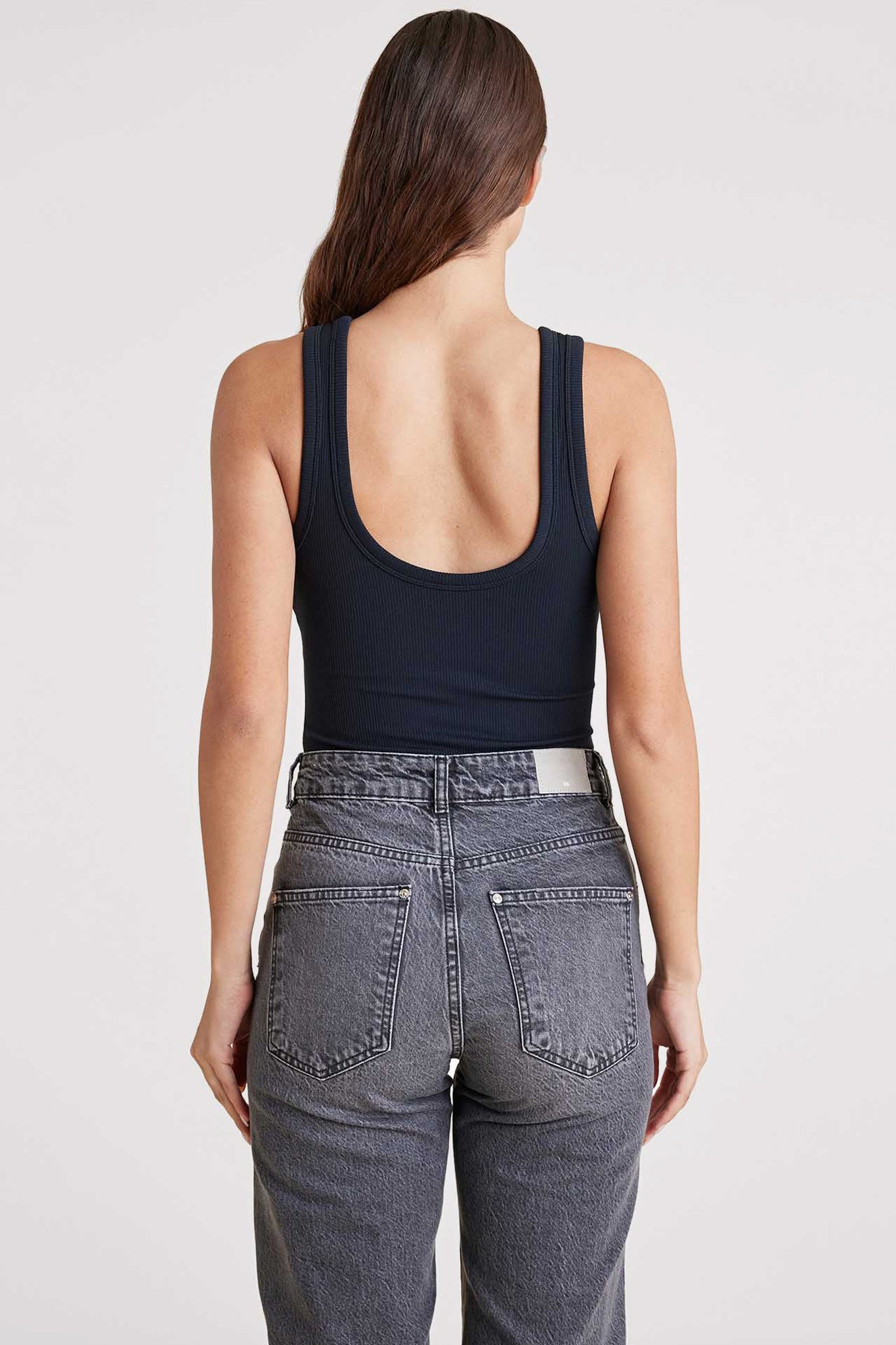 Ribbed Scoop Tank Bodysuit