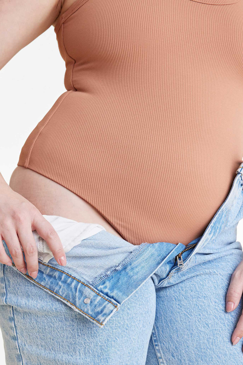 Ribbed Scoop Tank Bodysuit