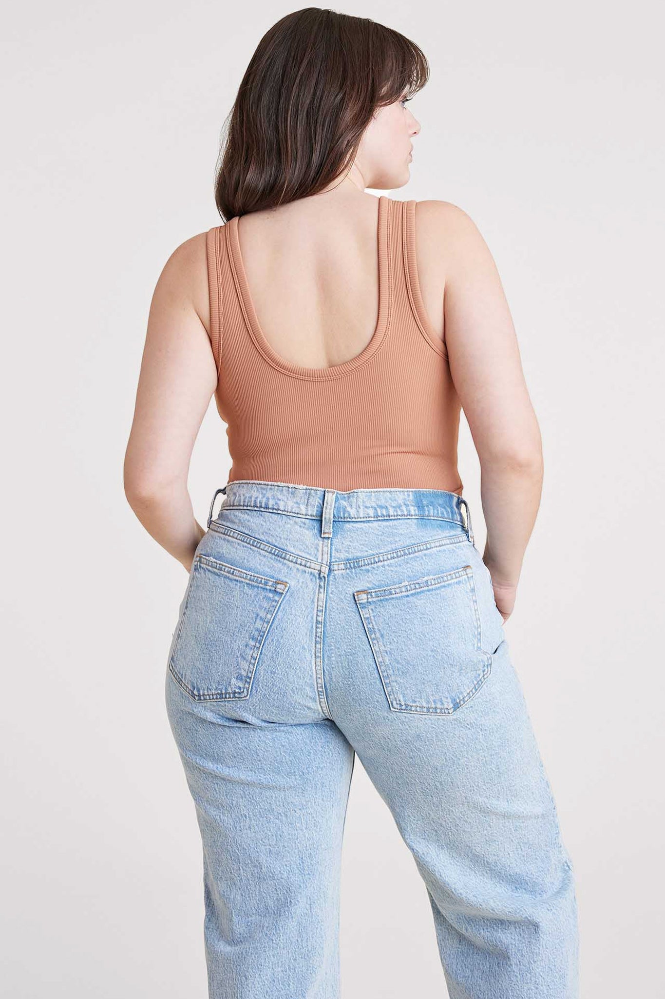 Ribbed Scoop Tank Bodysuit