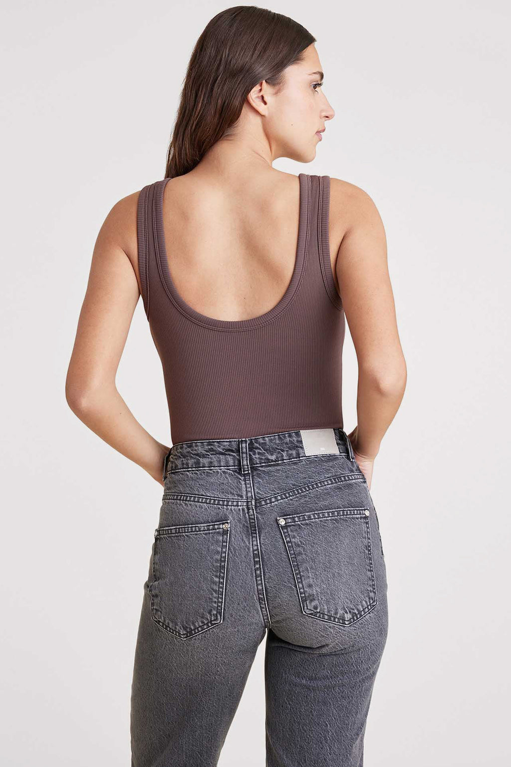 Ribbed Scoop Tank Bodysuit