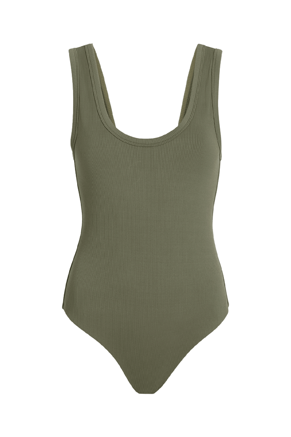 Ribbed Scoop Tank Bodysuit