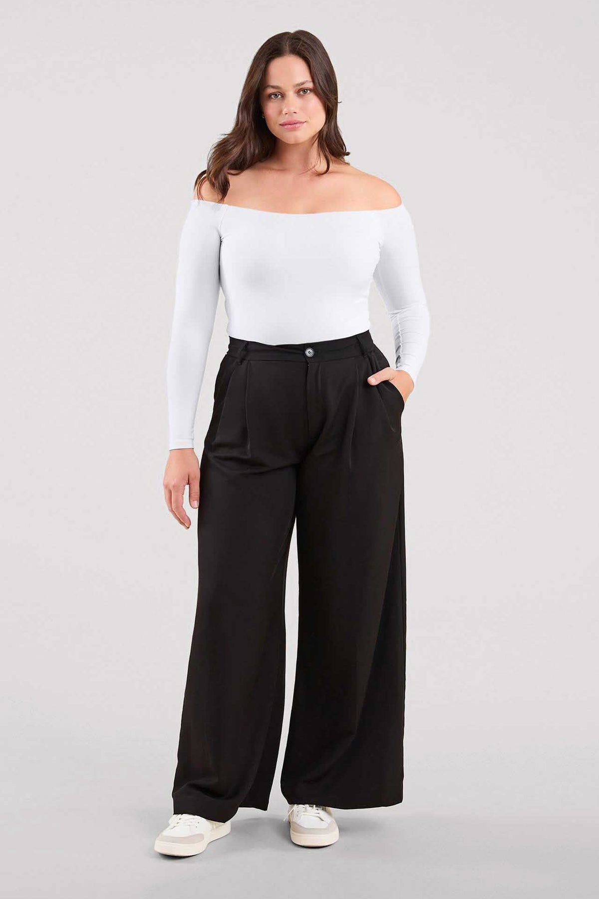 Color:White | Off The Shoulder Bodysuit