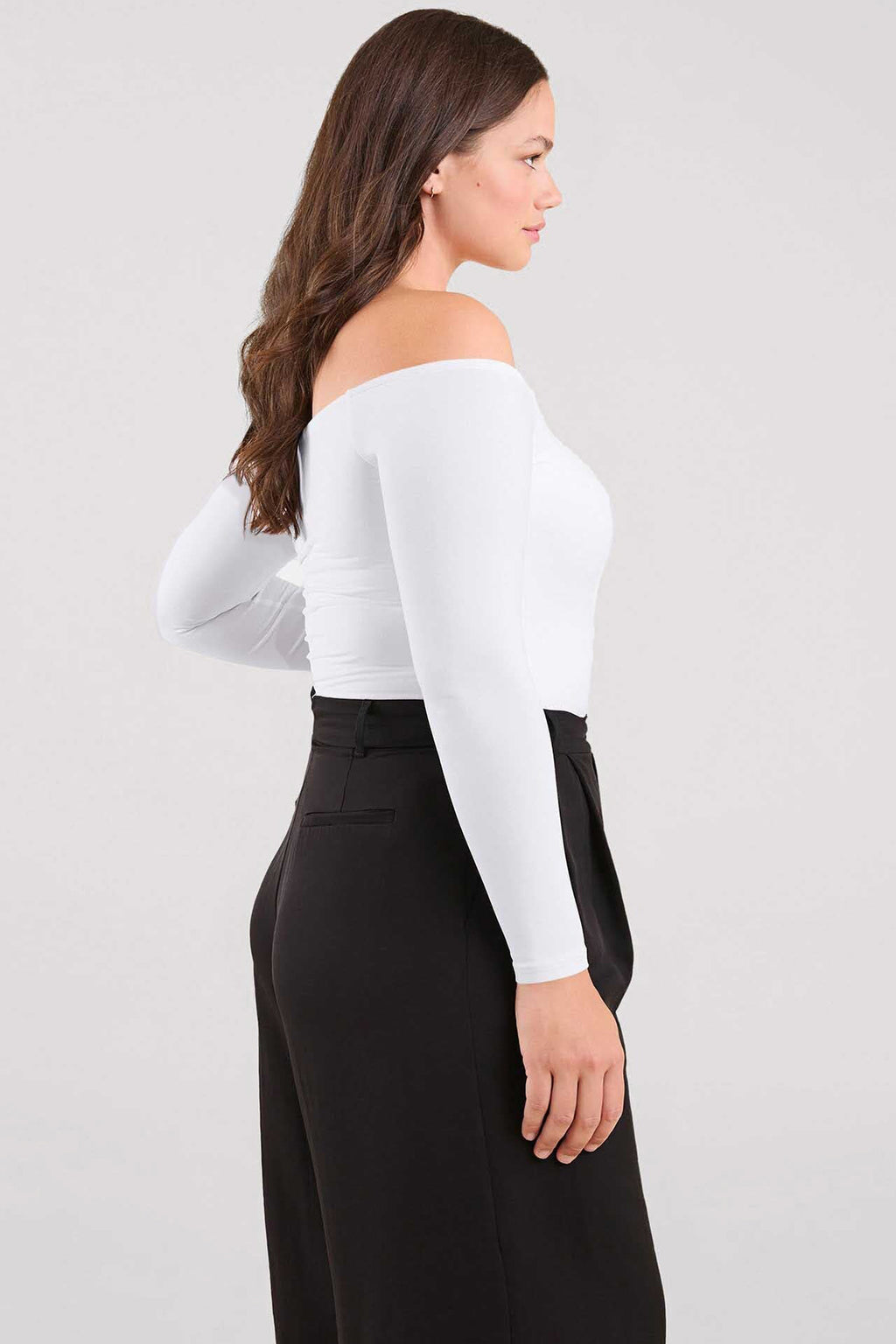 Color:White | Off The Shoulder Bodysuit