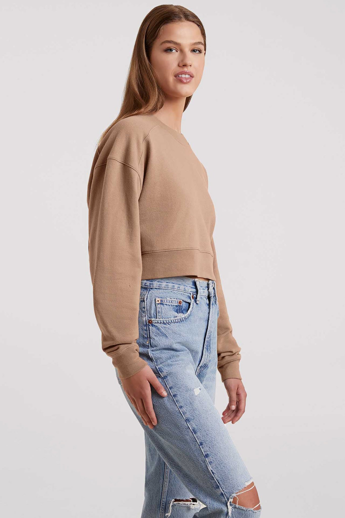 Cropped Crewneck Sweatshirt