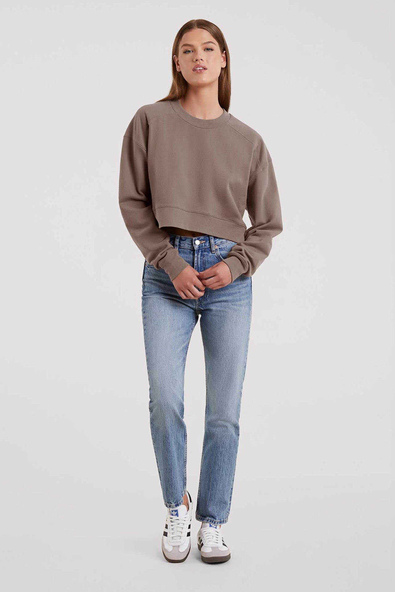 Cropped Crewneck Sweatshirt