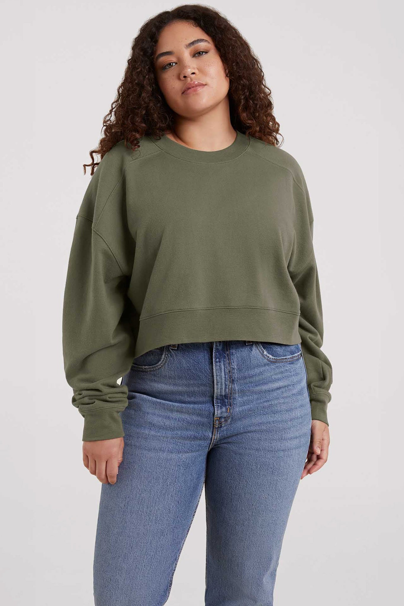 Cropped Crewneck Sweatshirt