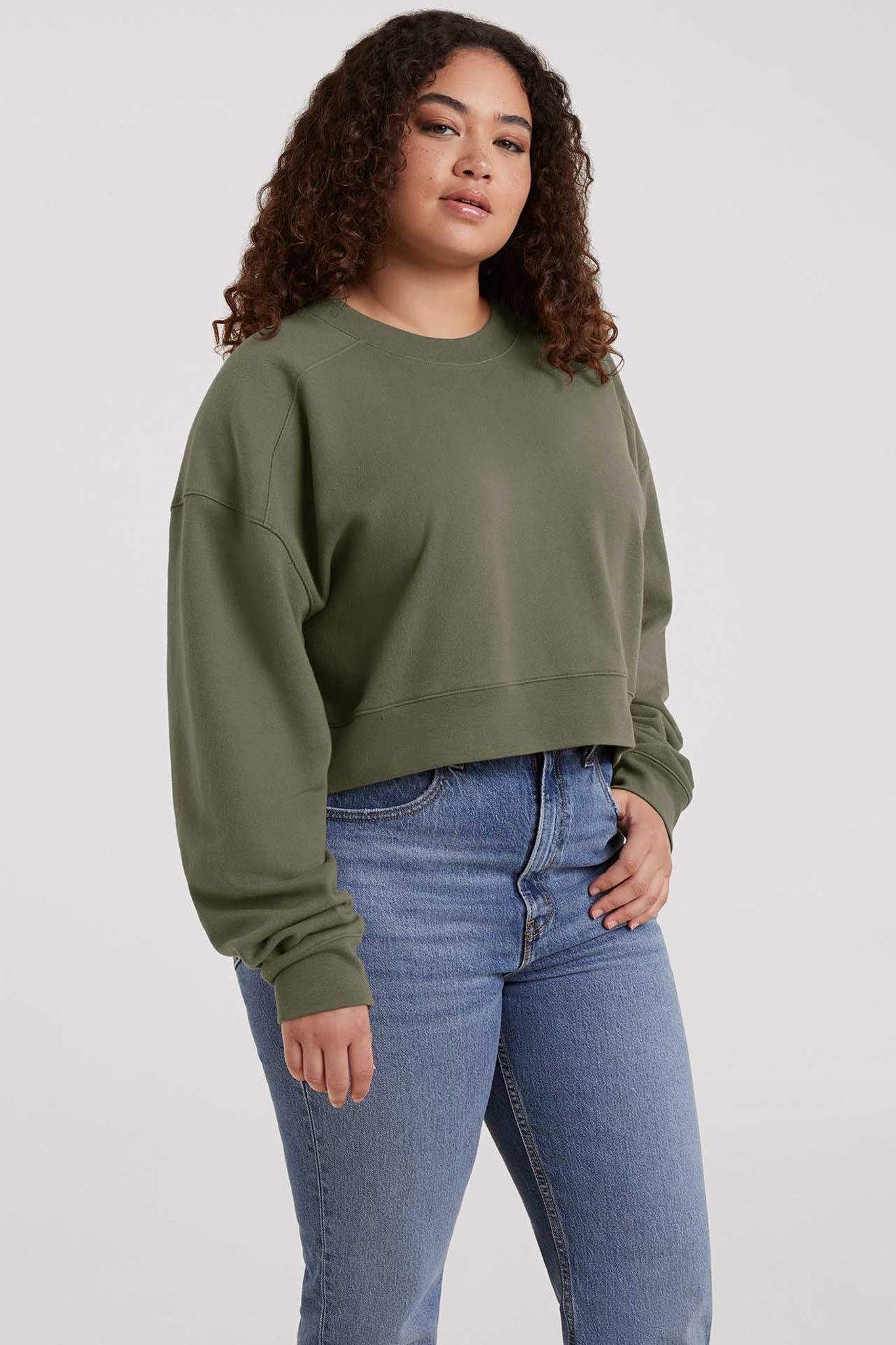 Cropped Crewneck Sweatshirt