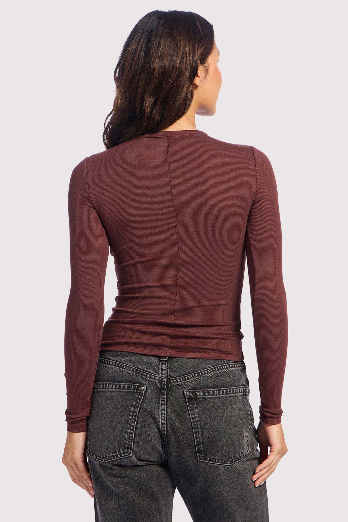 Slinky Rib Long Sleeve Shirt