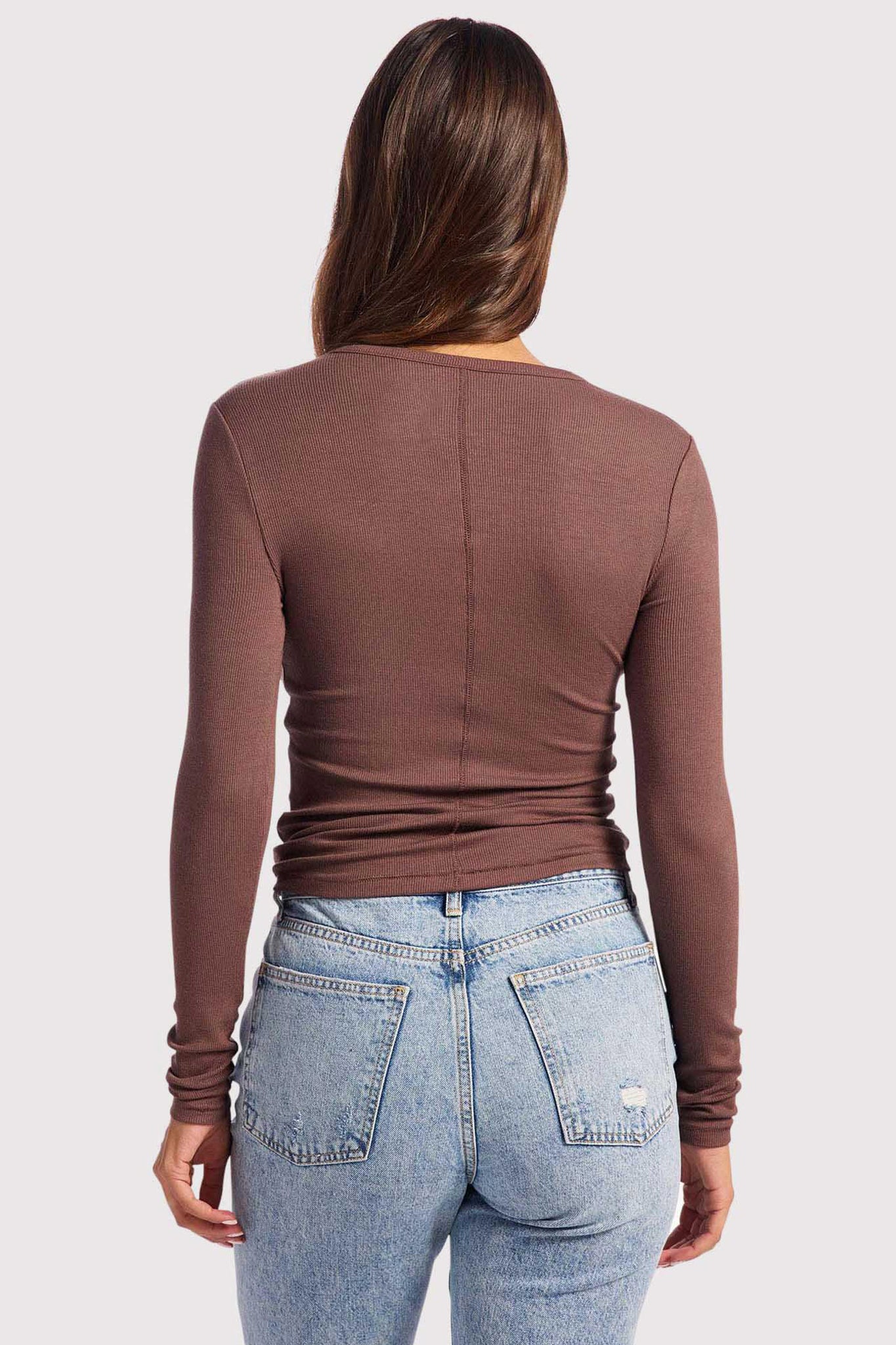 Slinky Rib Long Sleeve Shirt