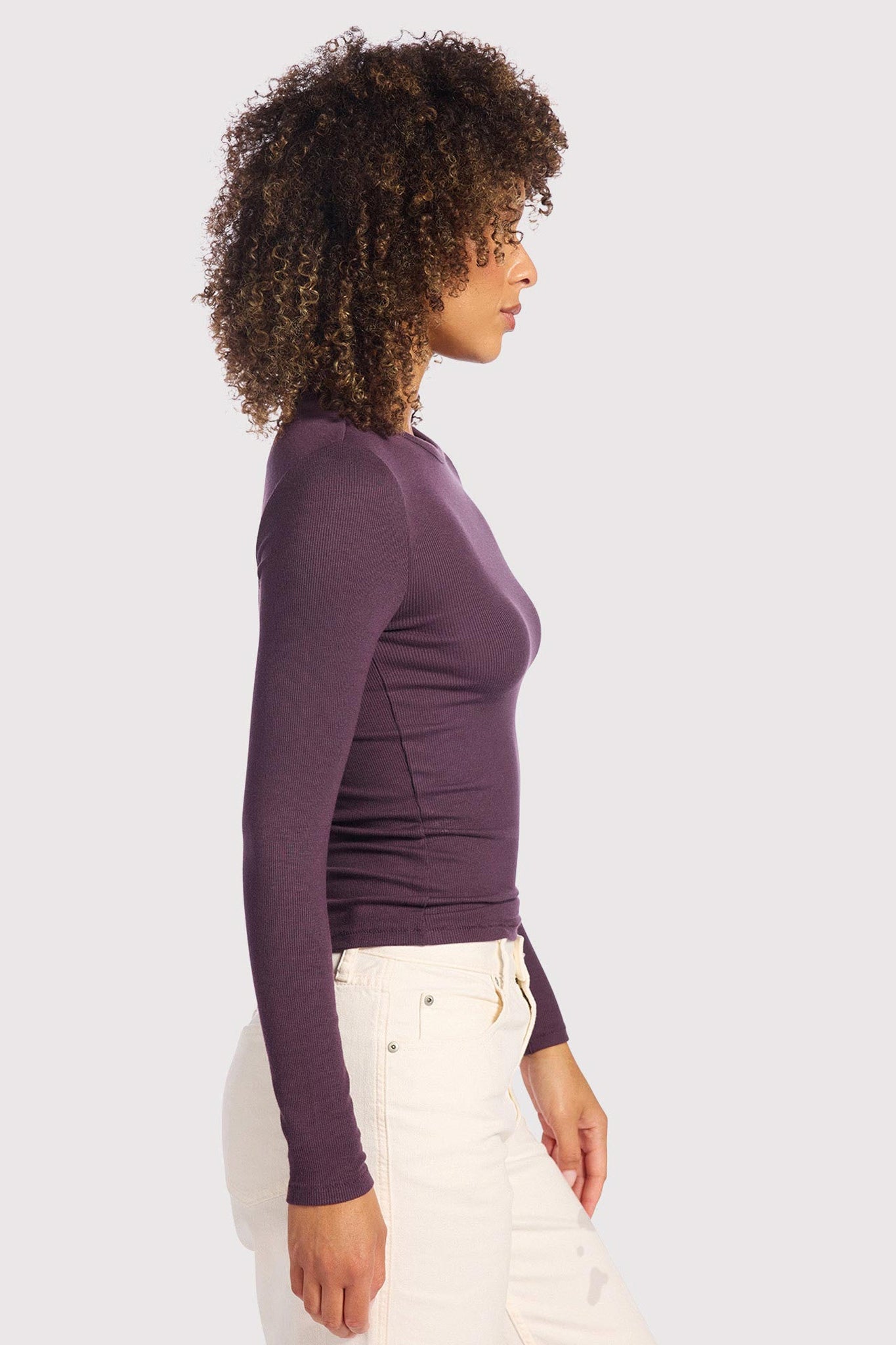 Slinky Rib Long Sleeve Shirt