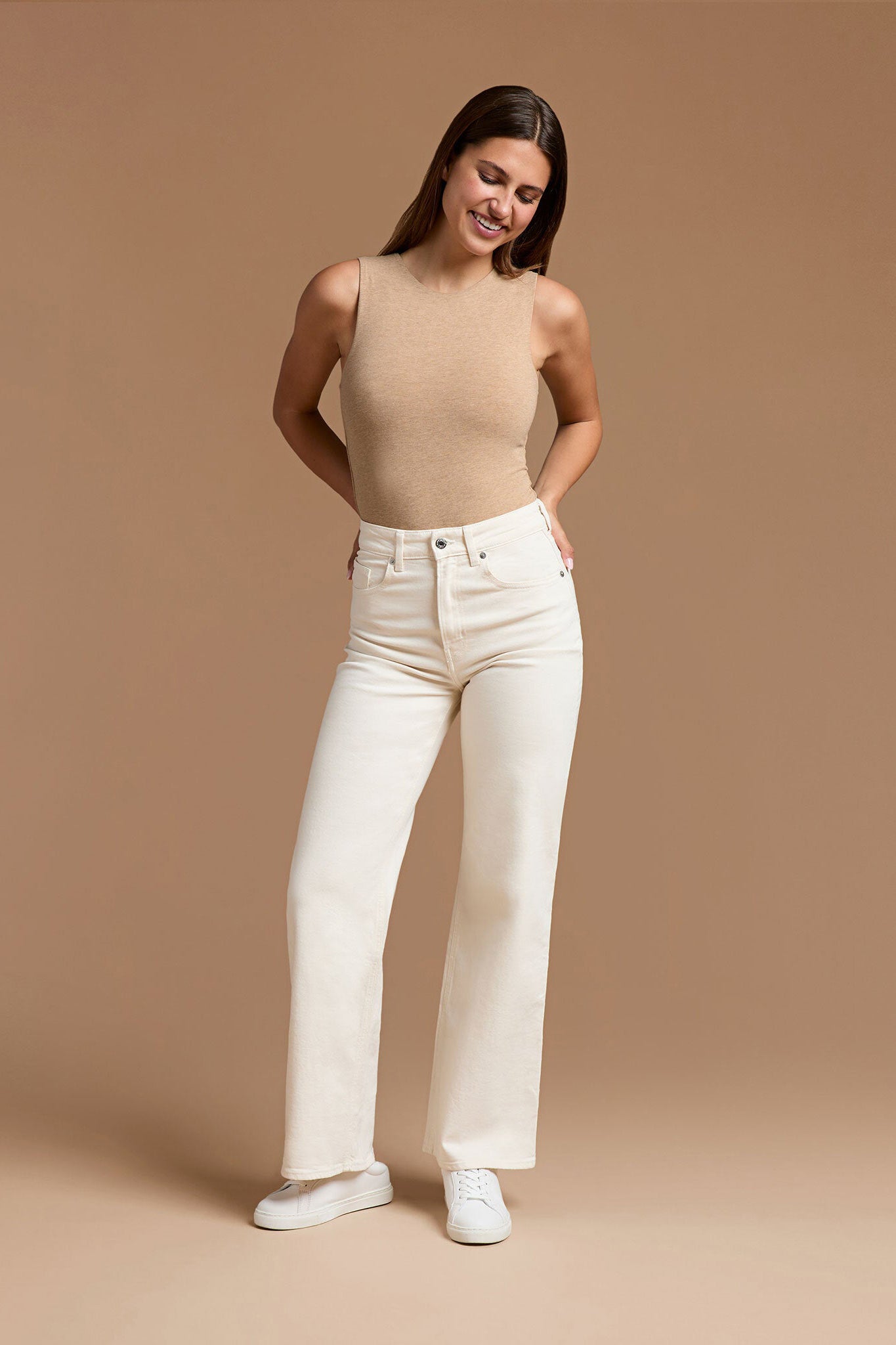 Cotton Stretch Classic Crewneck Tank Bodysuit