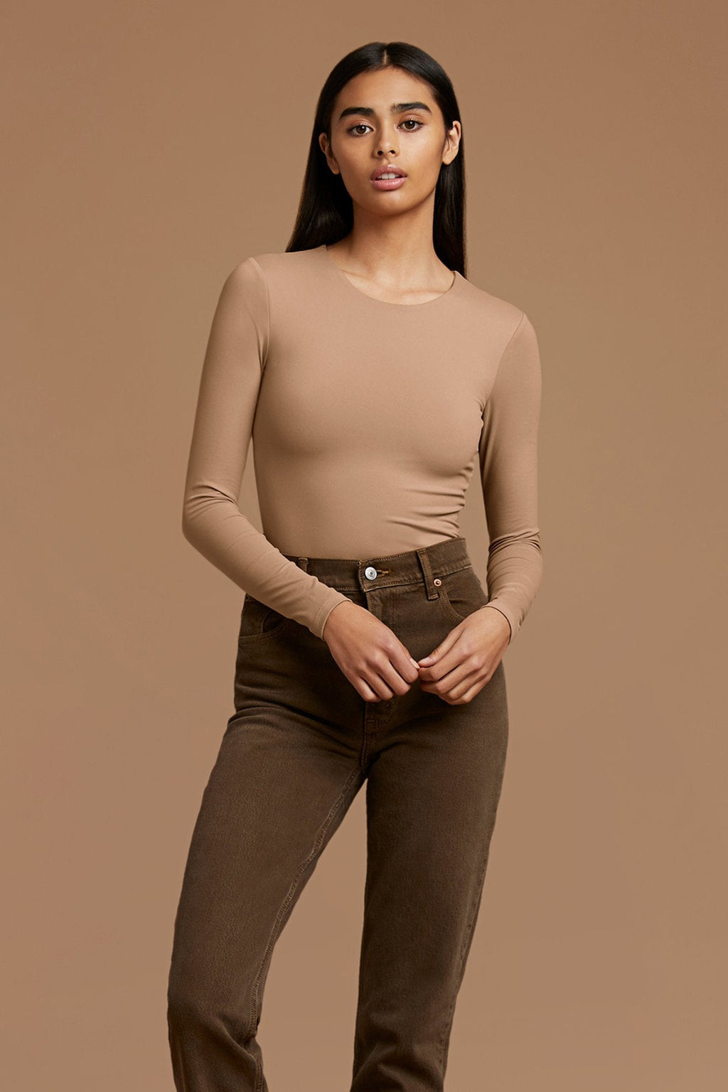 Women's Seamless Long Sleeve Shirt | Cinnamon