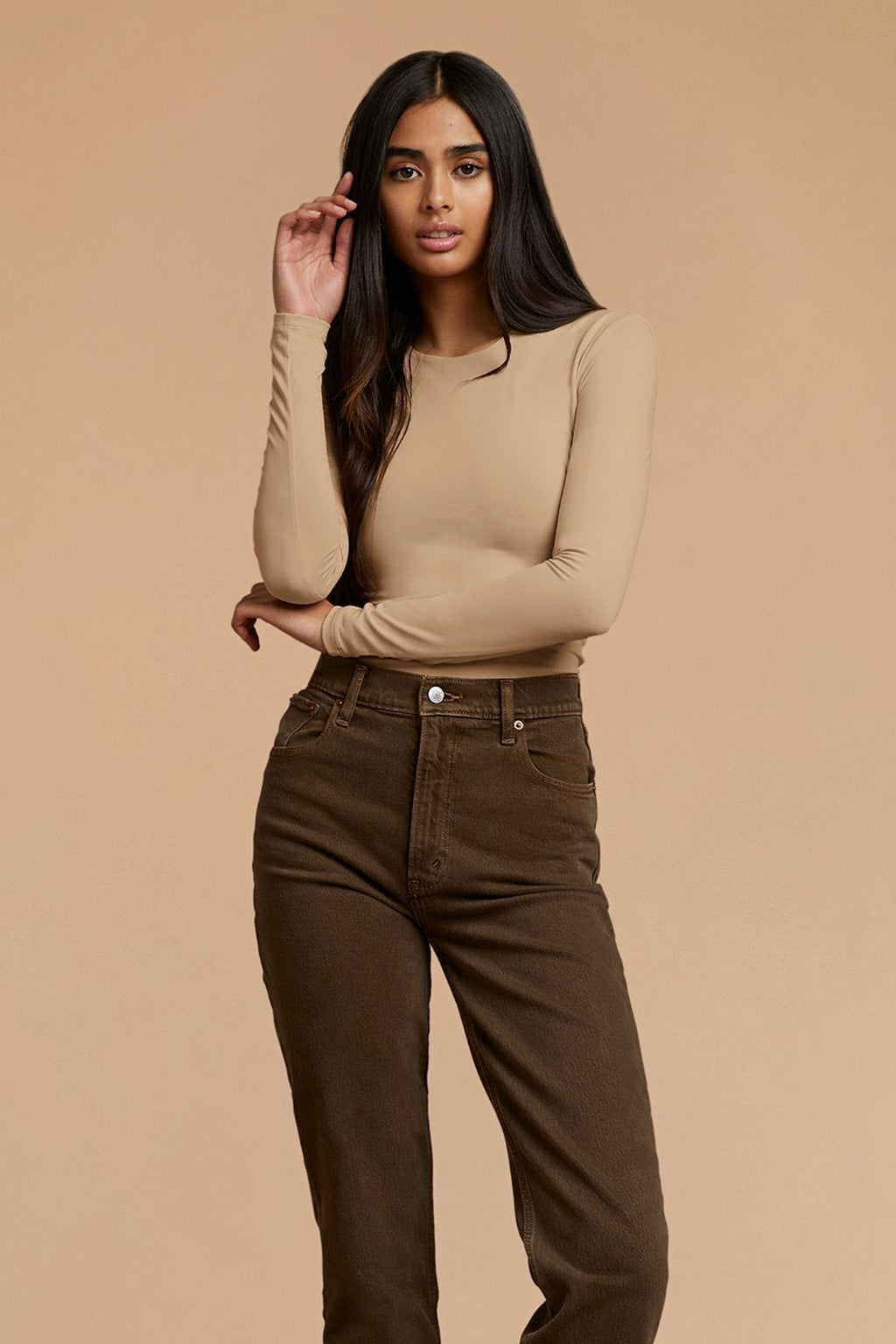 Women's Seamless Long Sleeve Shirt | Oat