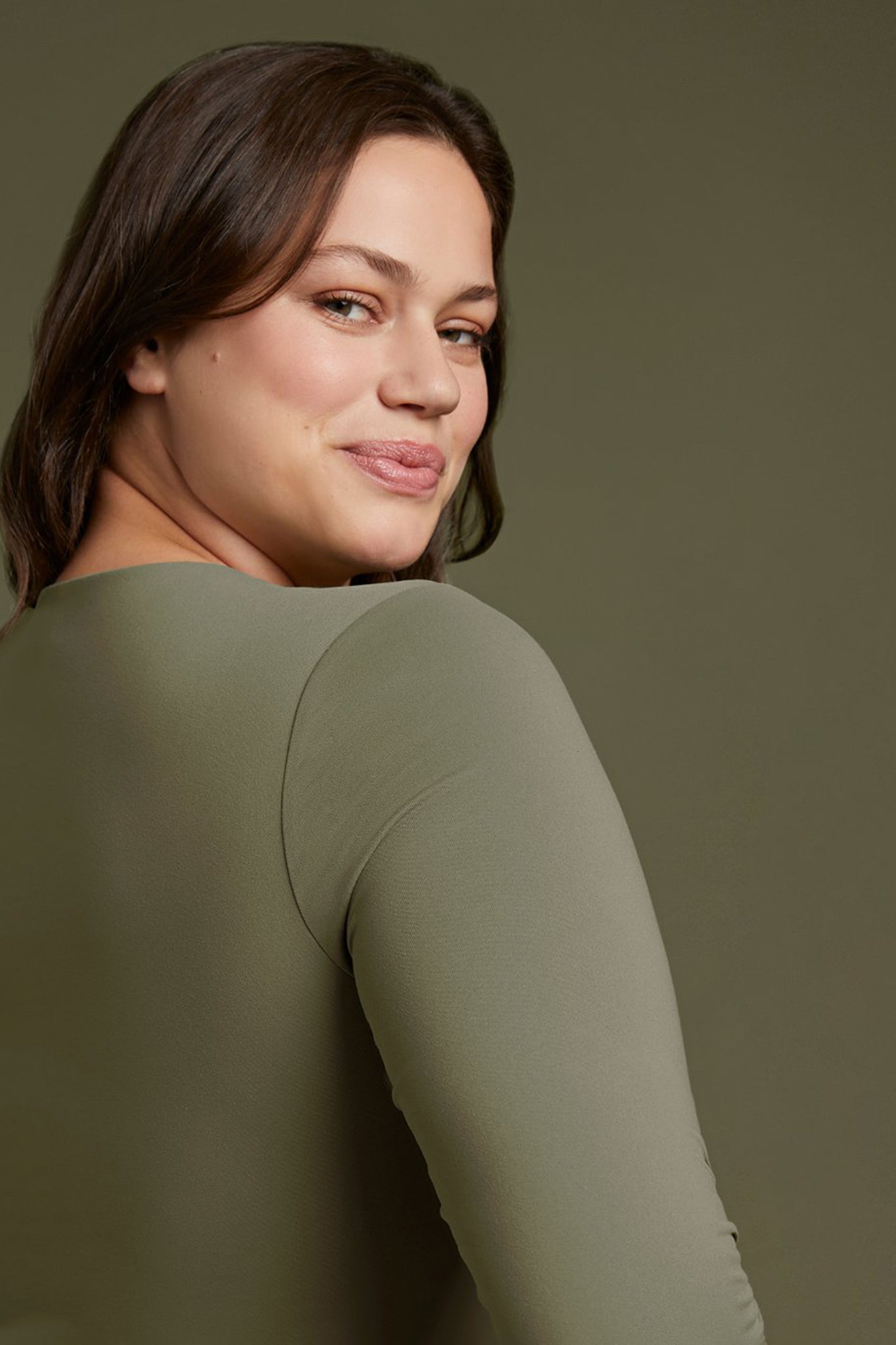 Women's Seamless Long Sleeve Shirt | Dark Olive