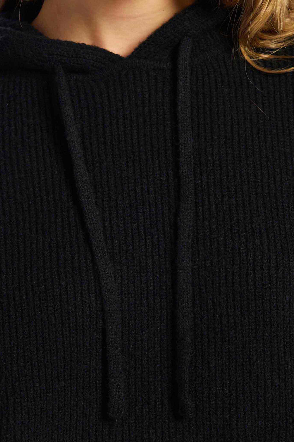 Cozy Knit Ribbed Sweater Hoodie