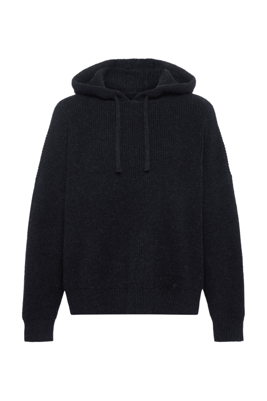 Cozy Knit Rib Sweater Hoodie