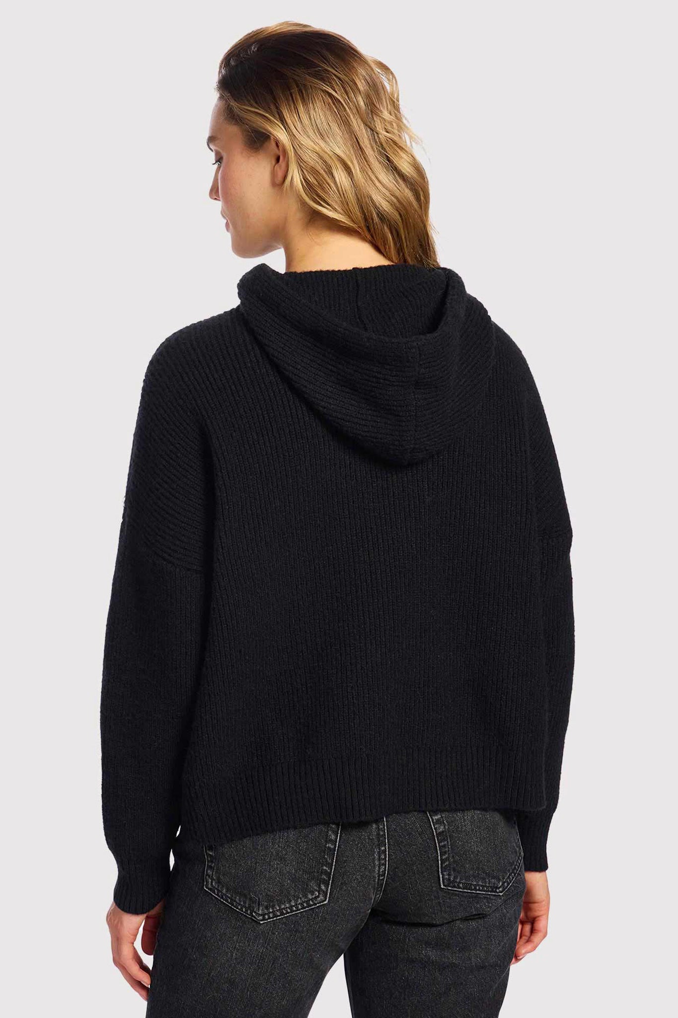 Cozy Knit Ribbed Sweater Hoodie | Women's Cozy Knit Hoodie with