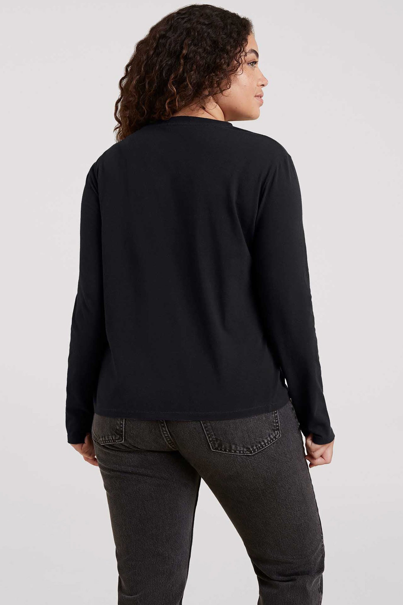 Vintage Cotton Long Sleeve Everyday T-Shirt